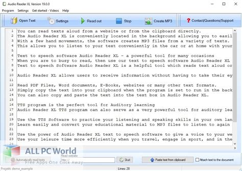 Download Audio Reader XL